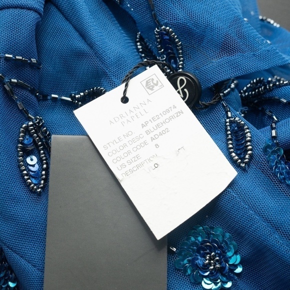 Adrianna Papell. 3D Floral Beaded Sheath Dress. - Picture 7 of 16